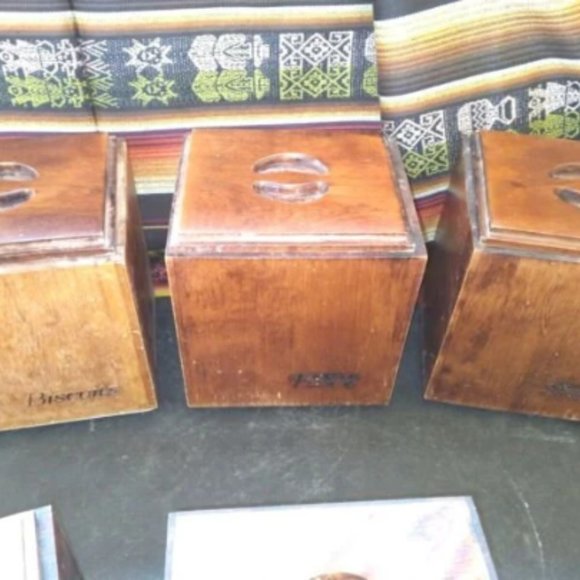 Baribocraft, Canister Box Set of 6 Wood, Made in Canada, Vintage - Picture 2 of 9